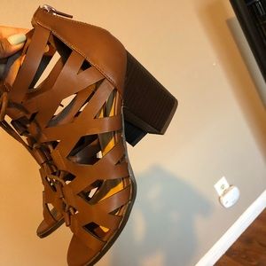 Forever 21 Brown Lace Up Heels